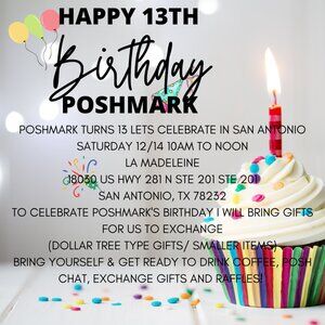 Poshmark Turns 13 Lets Celebrate in San Antonio- 12/14 10am to noon-La Madeleine